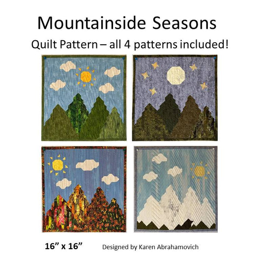 Mountainside Seasons Quilt Pattern - 4 designs included!