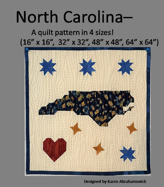 North Carolina Quilt Pattern - 4 Sizes!
