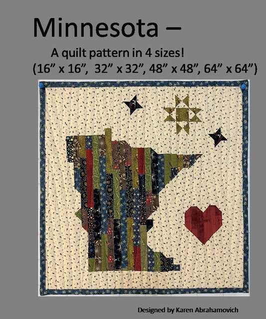 Minnesota Quilt Pattern - 4 Sizes!