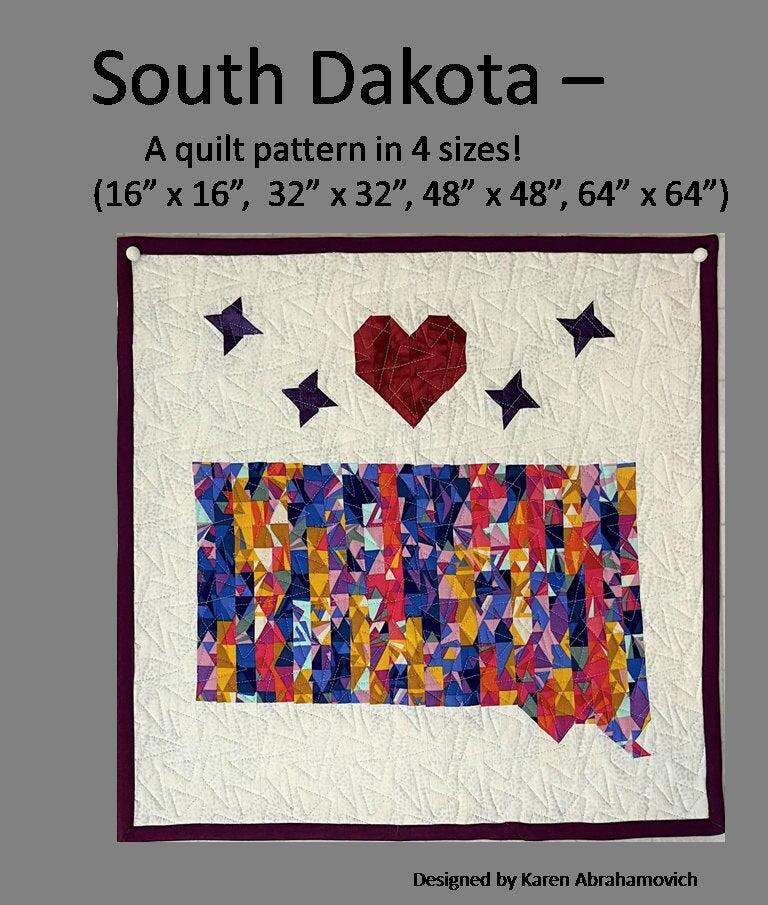 South Dakota Quilt Pattern 4 Sizes!