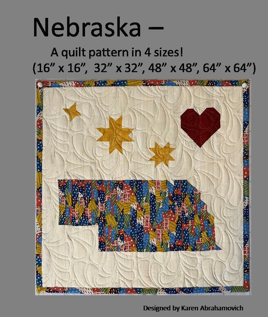 Nebraska Quilt Pattern - 4 Sizes!