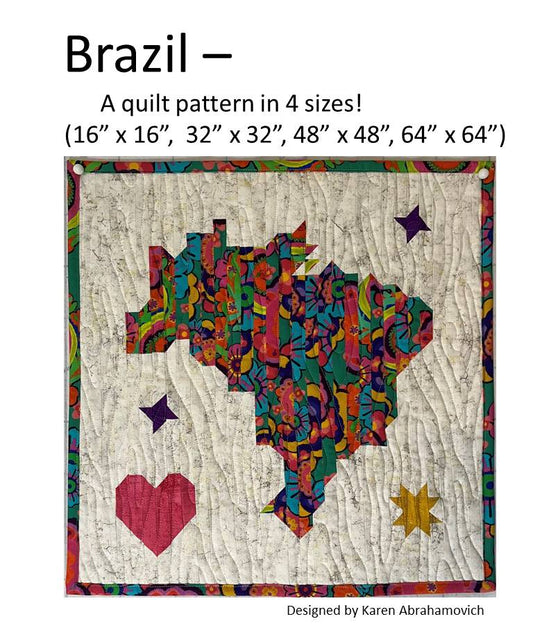 Brazil Quilt Pattern - 4 Sizes!