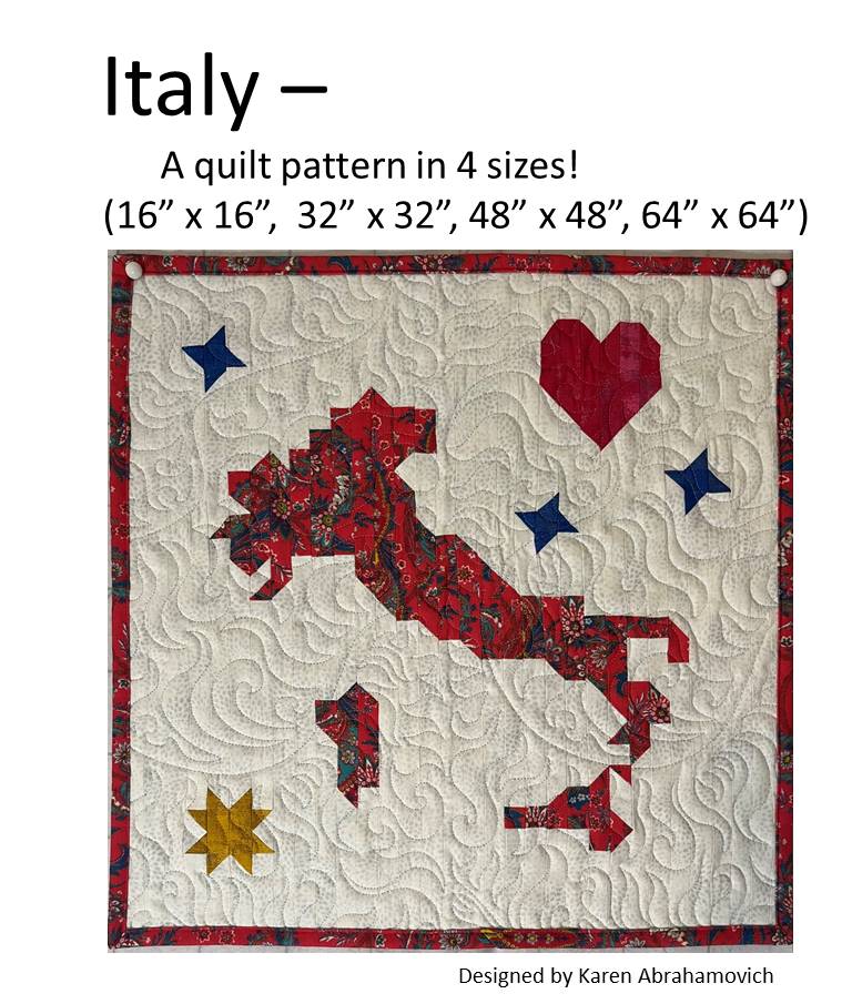 Italy Quilt Pattern - 4 Sizes!