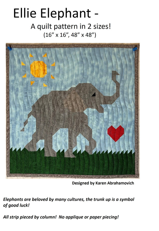Ellie Elephant Quilt Pattern - 2 Sizes!