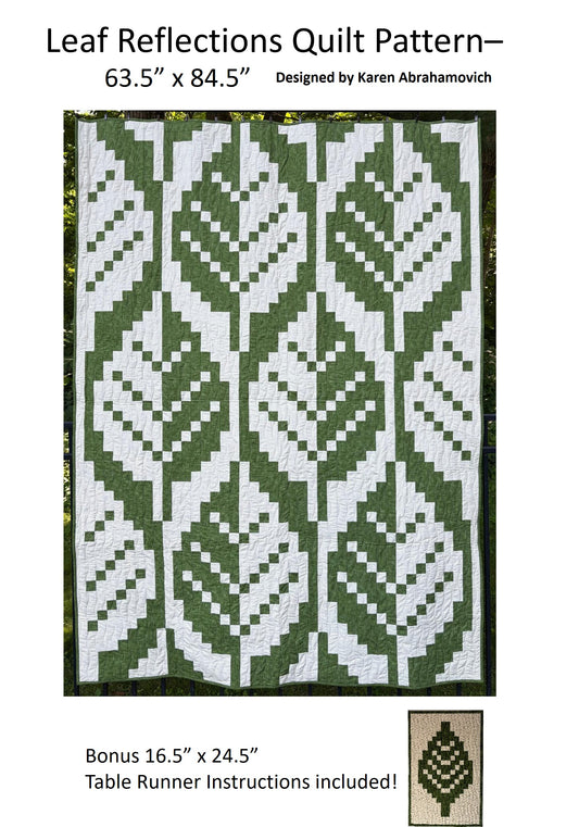 Leaf Reflection Quilt Pattern