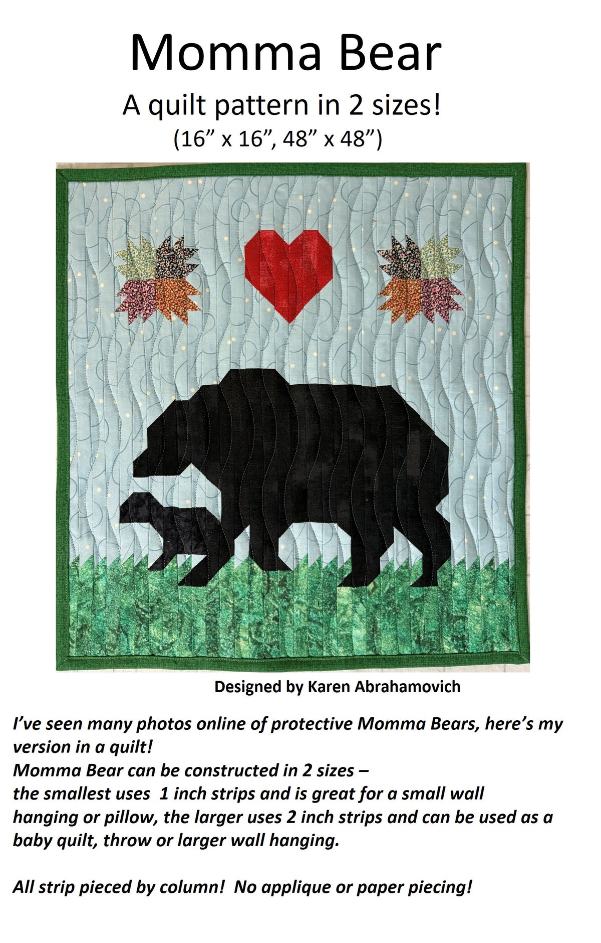 Momma Bear Quilt Pattern