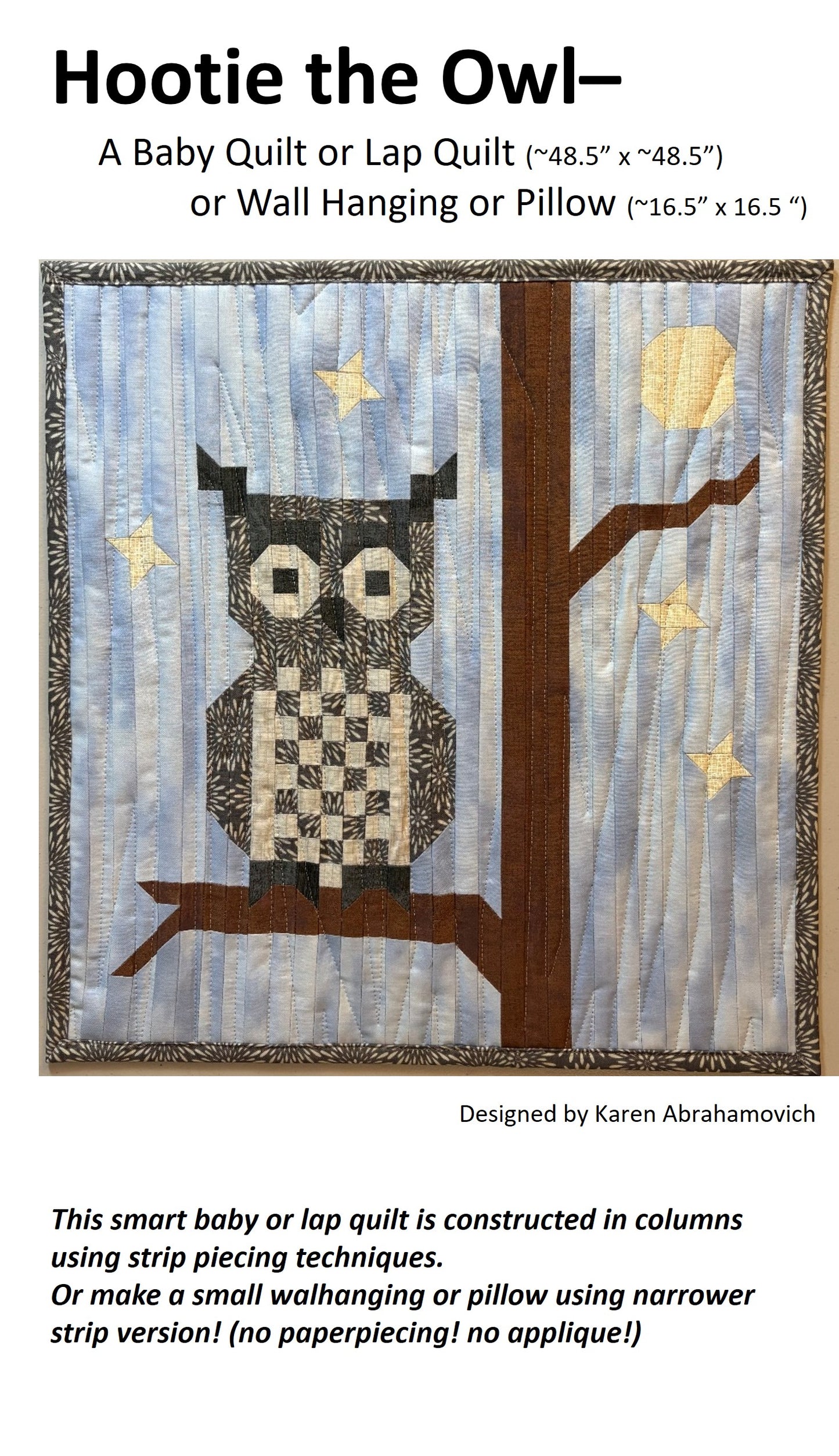 Hootie the Owl Quilt Pattern