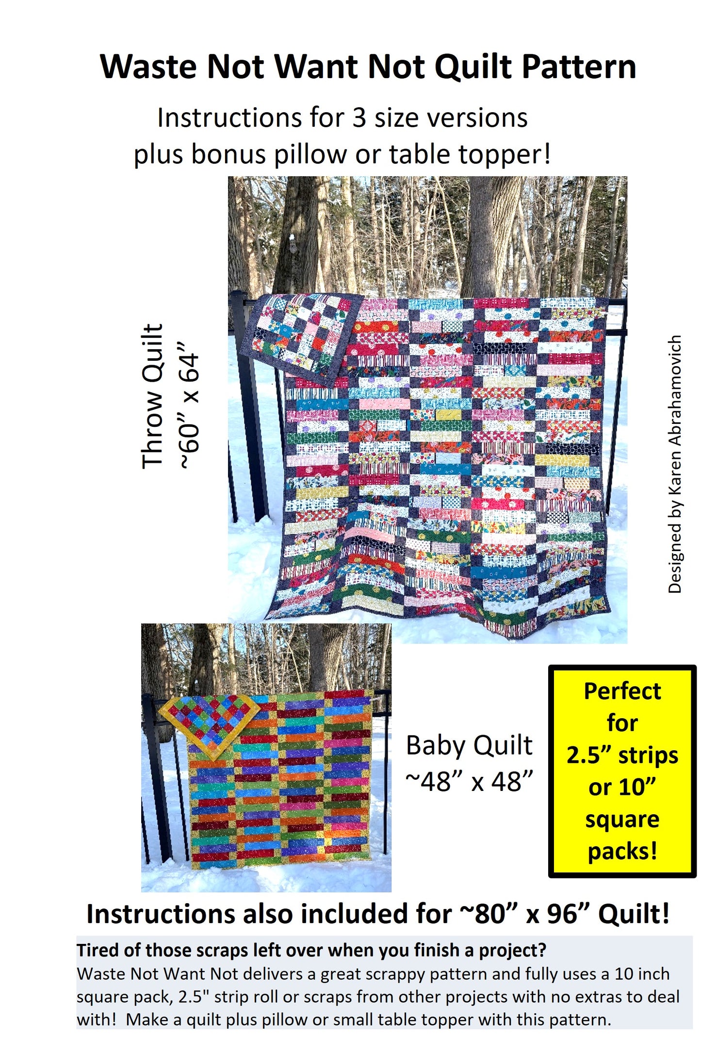 Waste Not Want Not Quilt Pattern