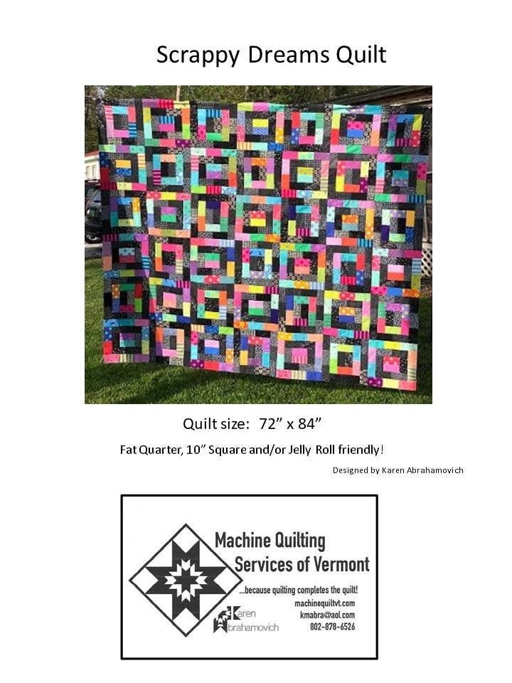 Scrappy Dreams Quilt Pattern - 72" x 84"