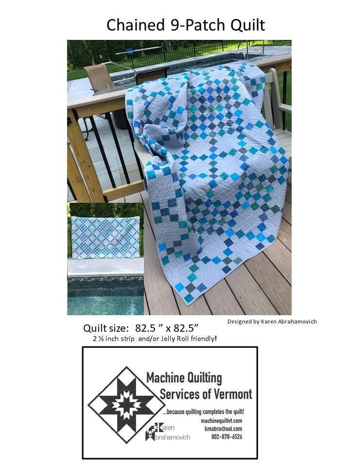 Chained 9-Patch Quilt Pattern - 82.5