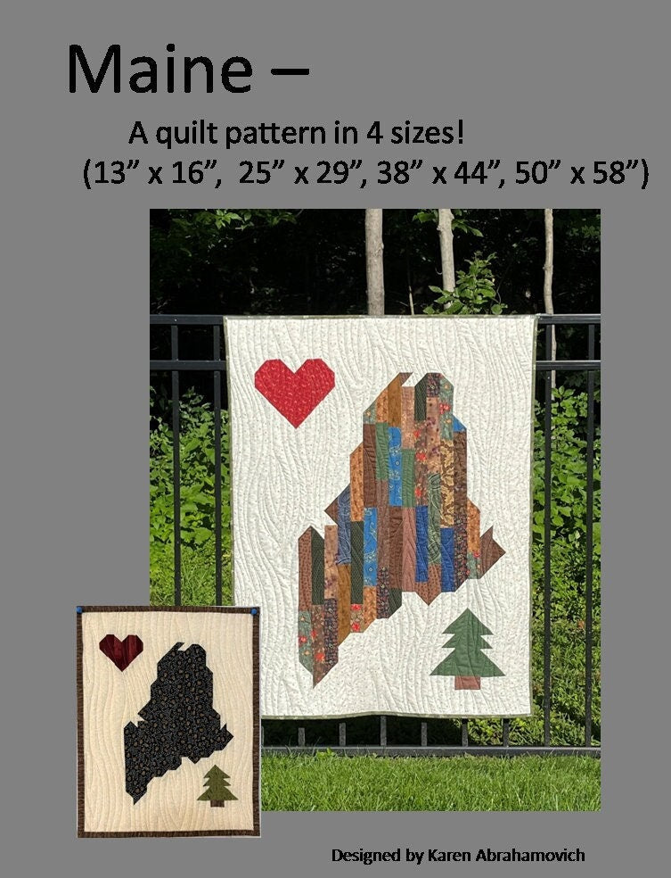 Maine Quilt Pattern - 4 sizes!