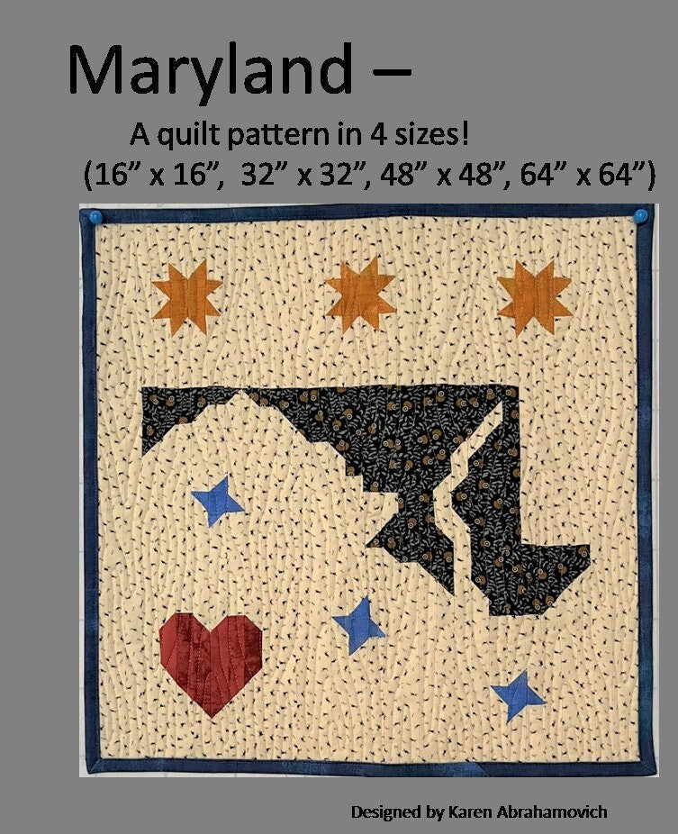 Maryland Quilt Pattern - 4 sizes! – QuiltVtShop