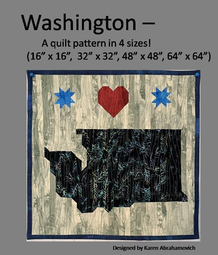 Washington Quilt Pattern - 4 Sizes!
