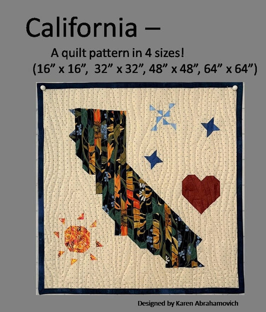 California Quilt Pattern - 4 Sizes!