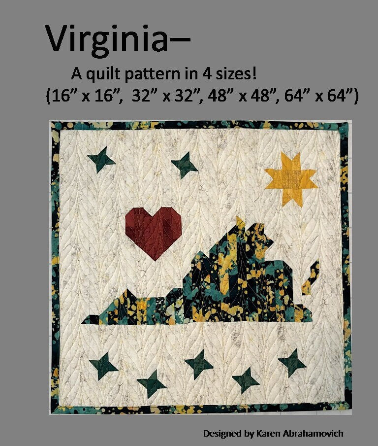 Virginia Quilt Pattern - 4 Sizes!