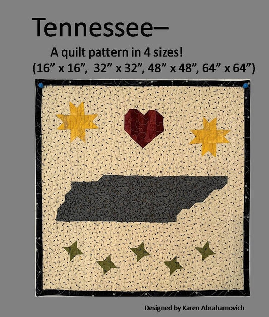 Tennessee Quilt Pattern - 4 Sizes!