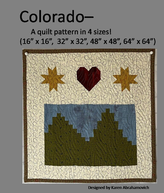 Colorado Quilt Pattern - 4 SIzes!