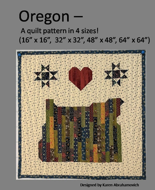 Oregon Quilt Pattern - 4 Sizes!