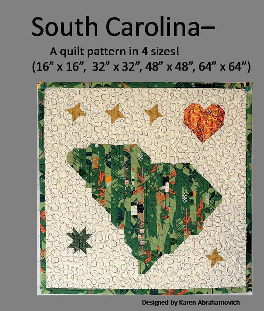 South Carolina Quilt Pattern - 4 sizes!