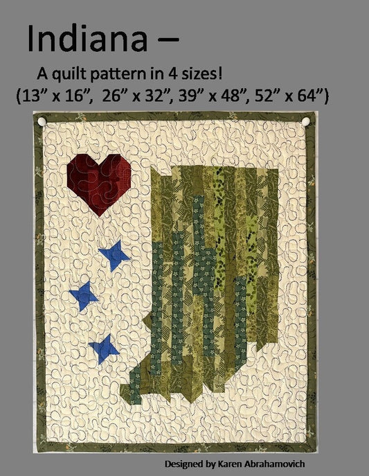 Indiana - a Quilt pattern in 4 Sizes!