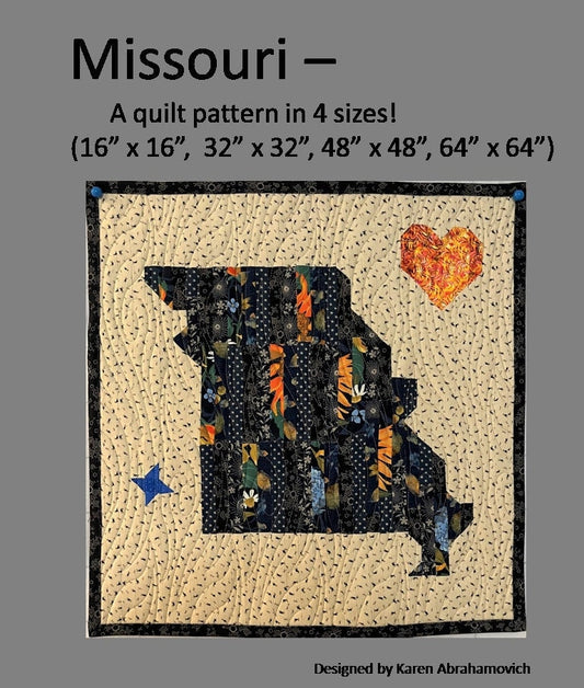 Missouri Quilt Pattern - 4 Sizes!