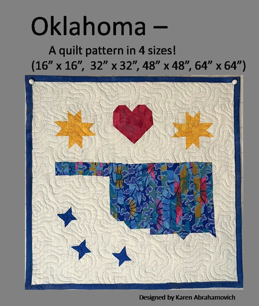 Oklahoma Quilt Pattern - 4 Sizes!