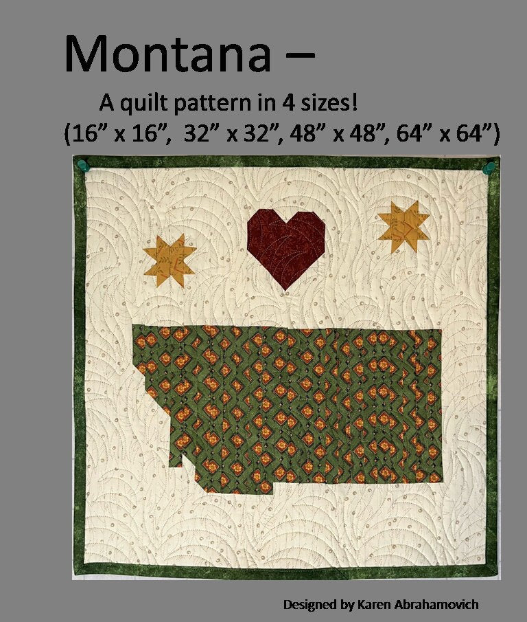 Montana Quilt Pattern - 4 Sizes!