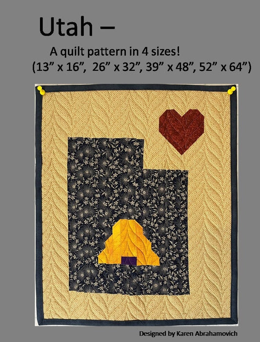 Utah Quilt Pattern - 4 Sizes!